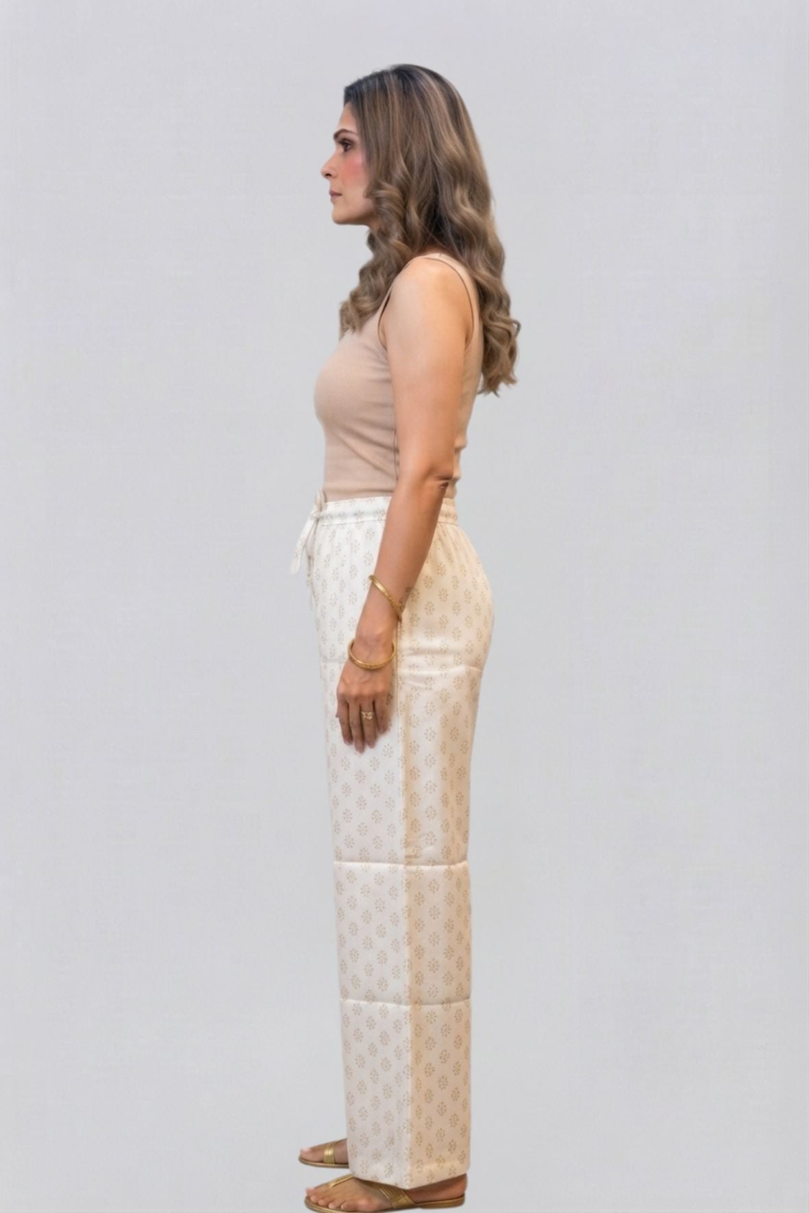 Ivory Micro Dot Printed Palazzo