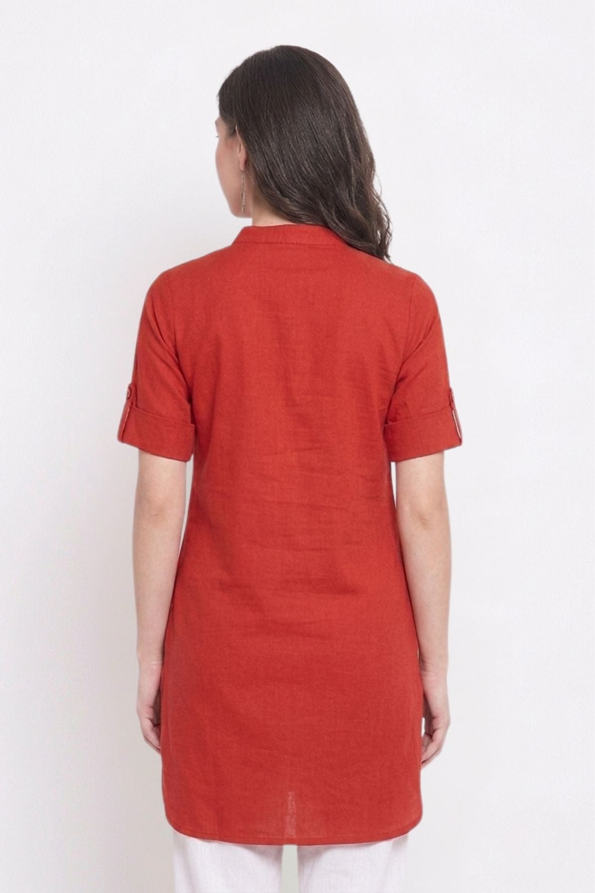 Red Solid Color Kurti
