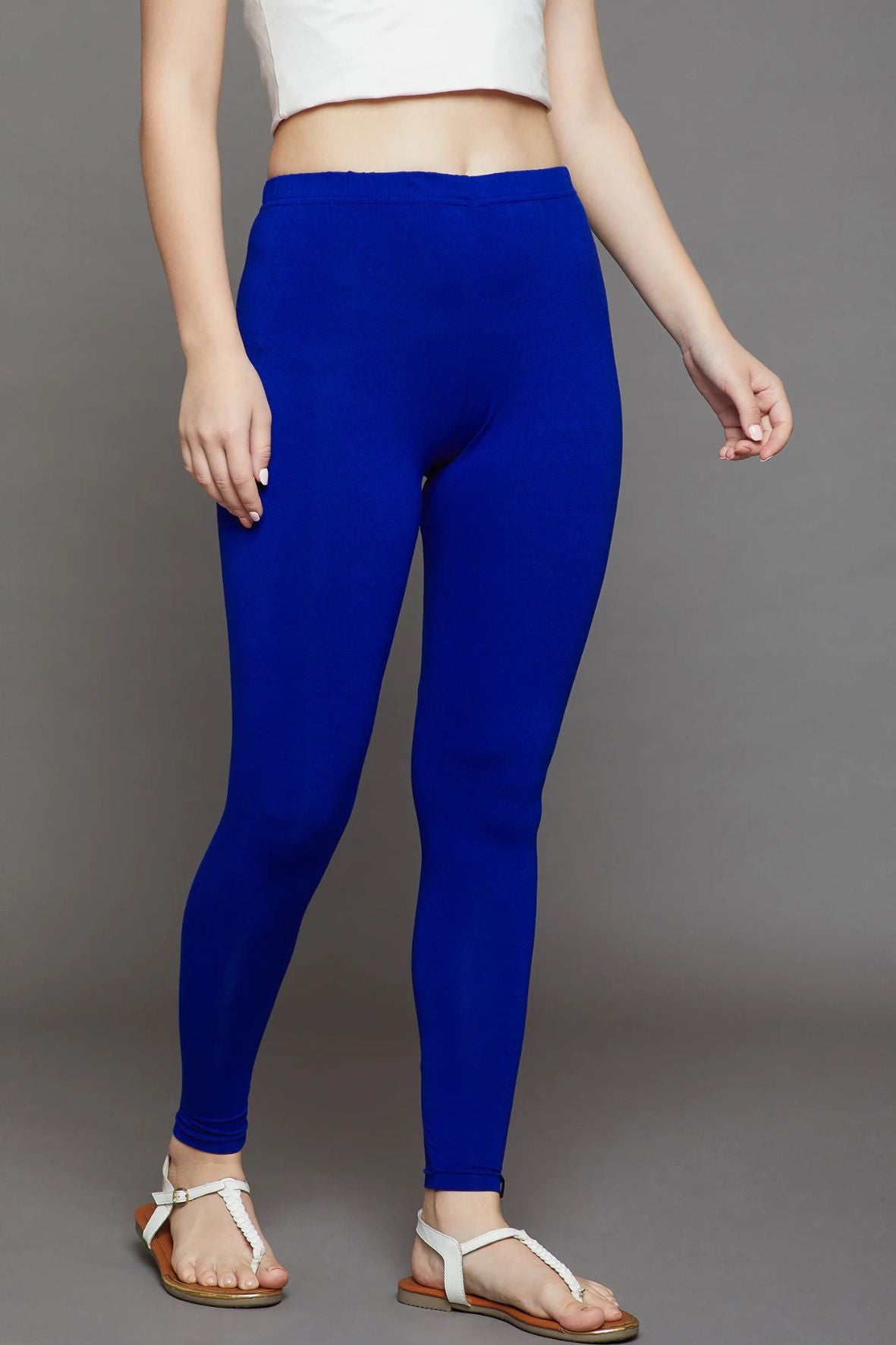 Royal Blue Viscose Ankle Legging