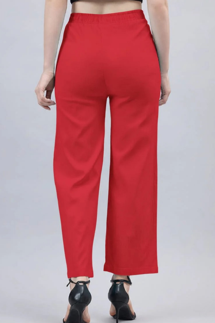 Red Bell Bottom Pants