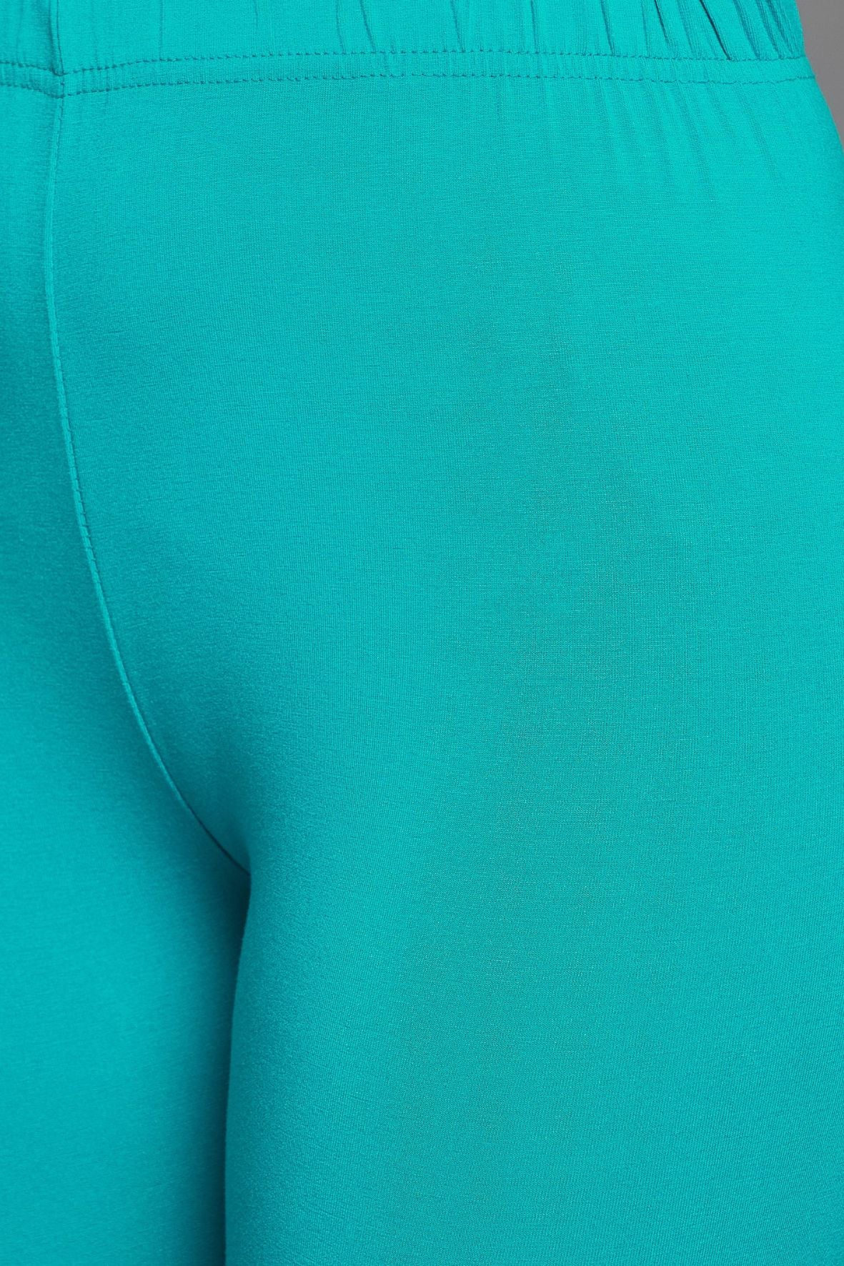 Turquoise Viscose Ankle Legging