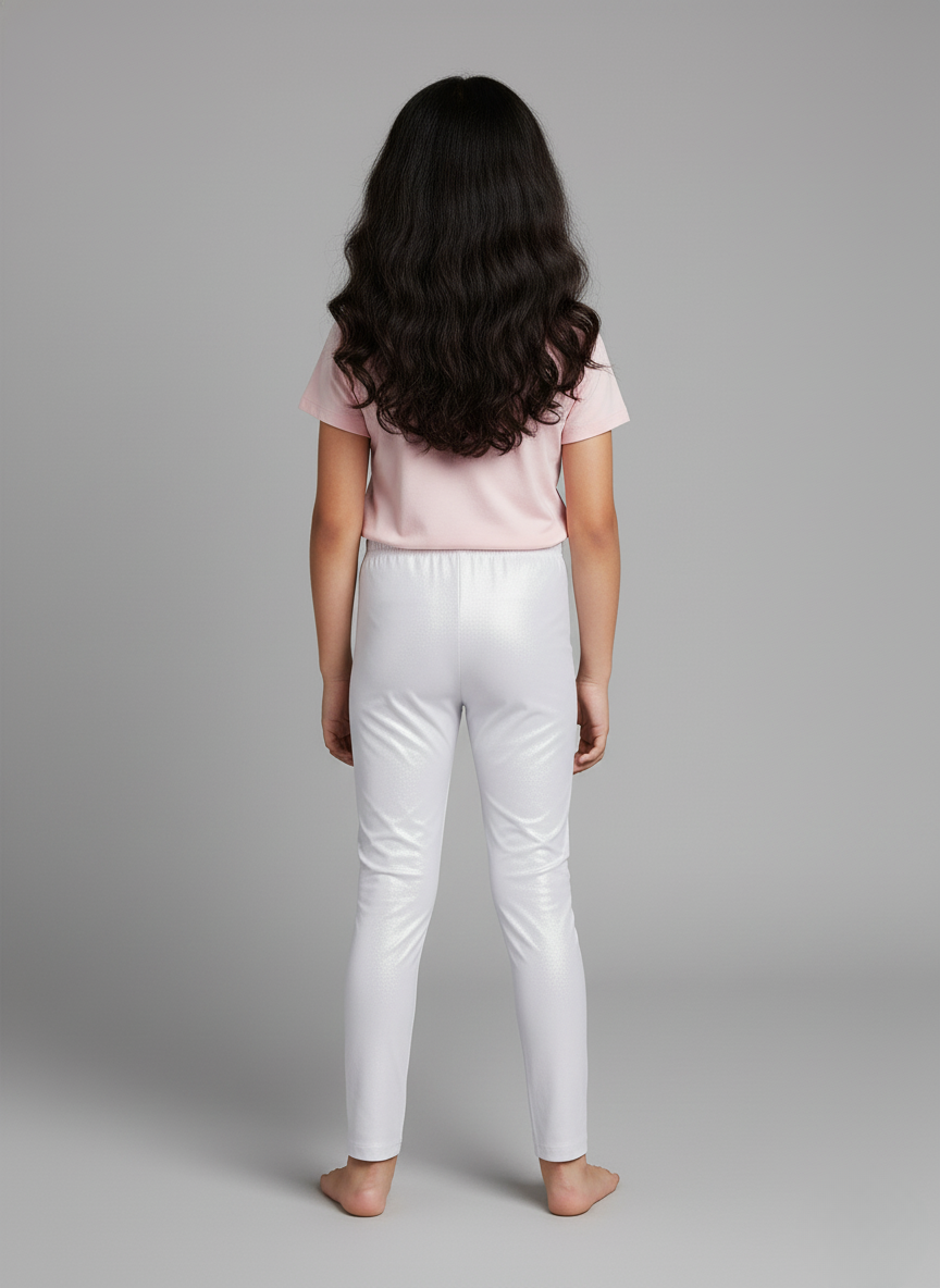 White Shimmer Leggings