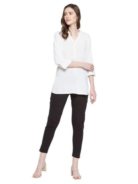 Black Button Pant