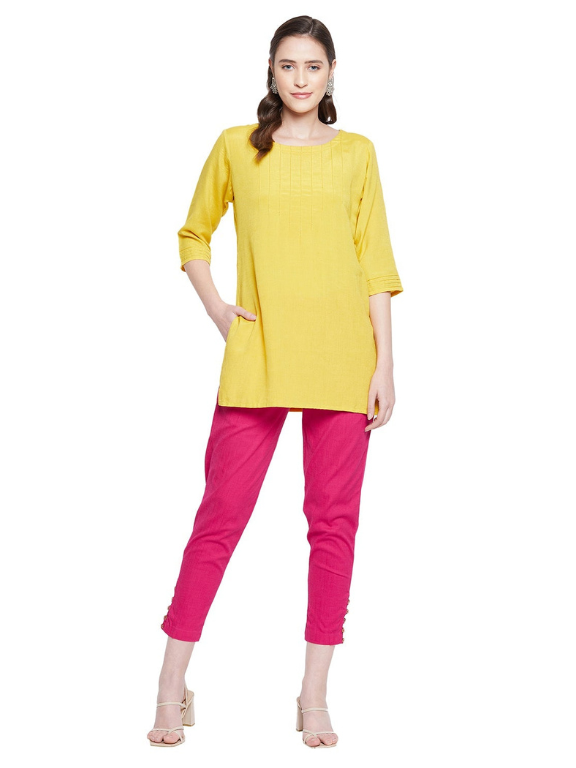 Peach Button Pant