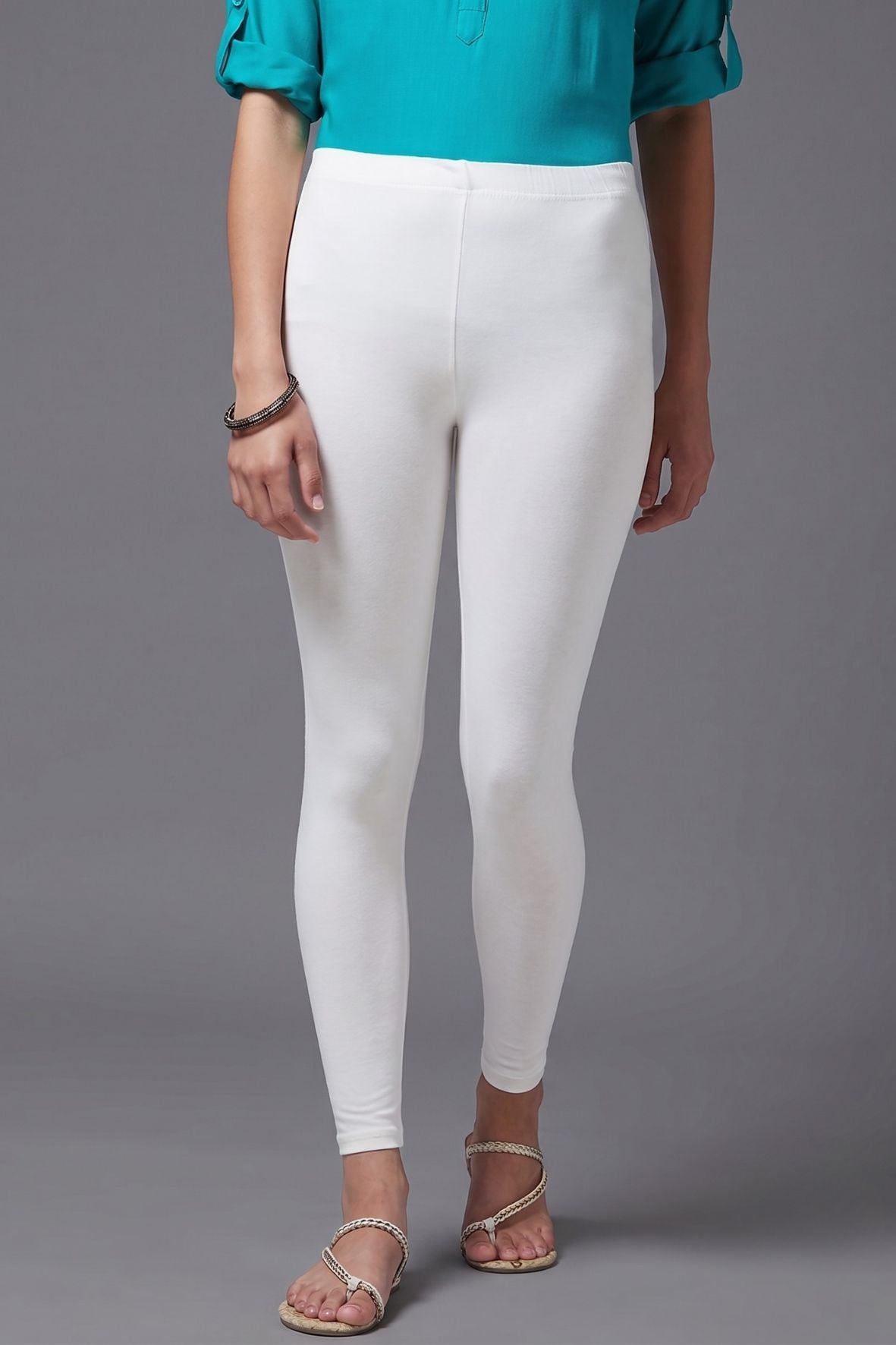 White Viscose Ankle Legging