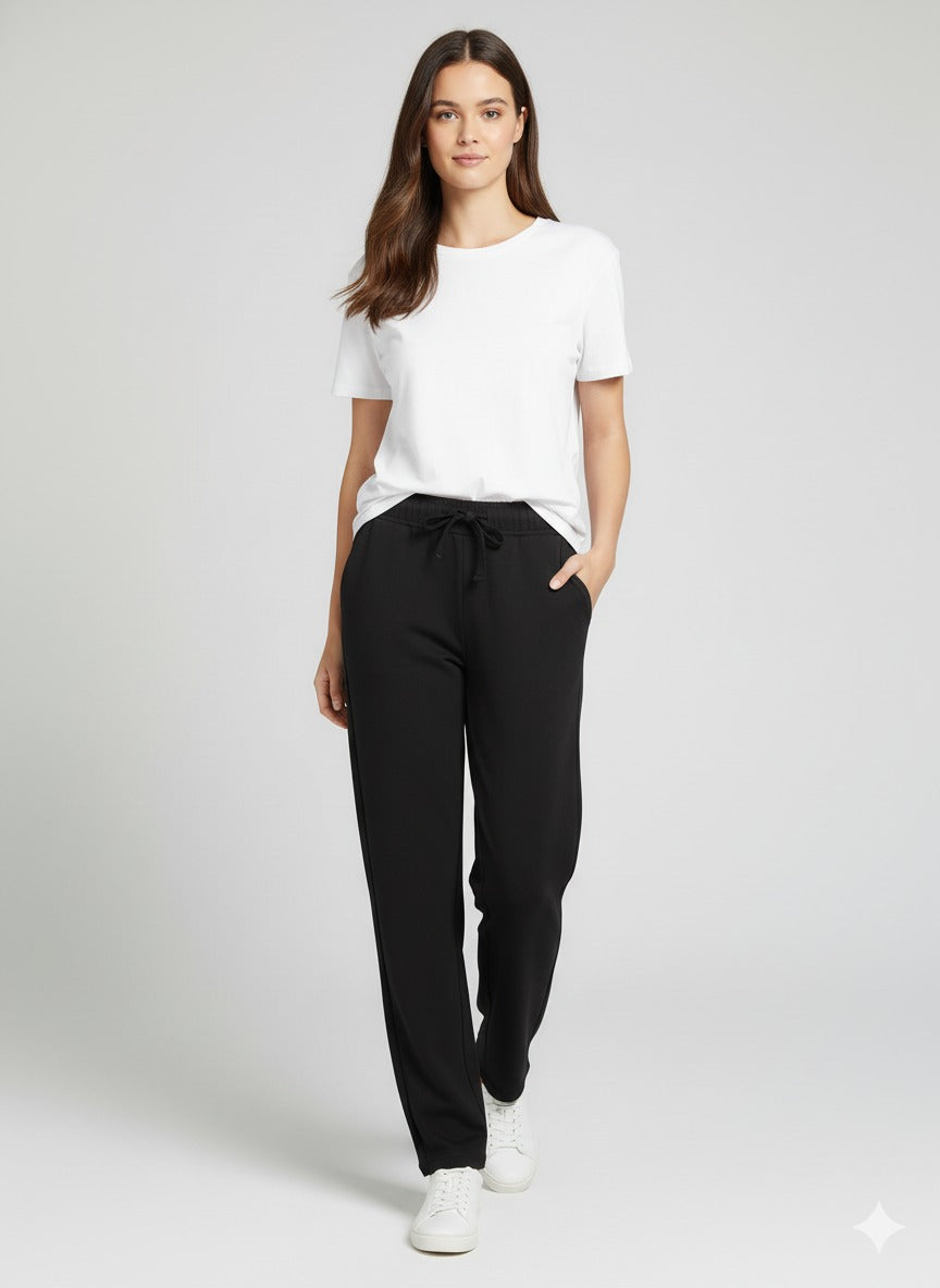 Black Parallel Pant with 2 Side Pockets