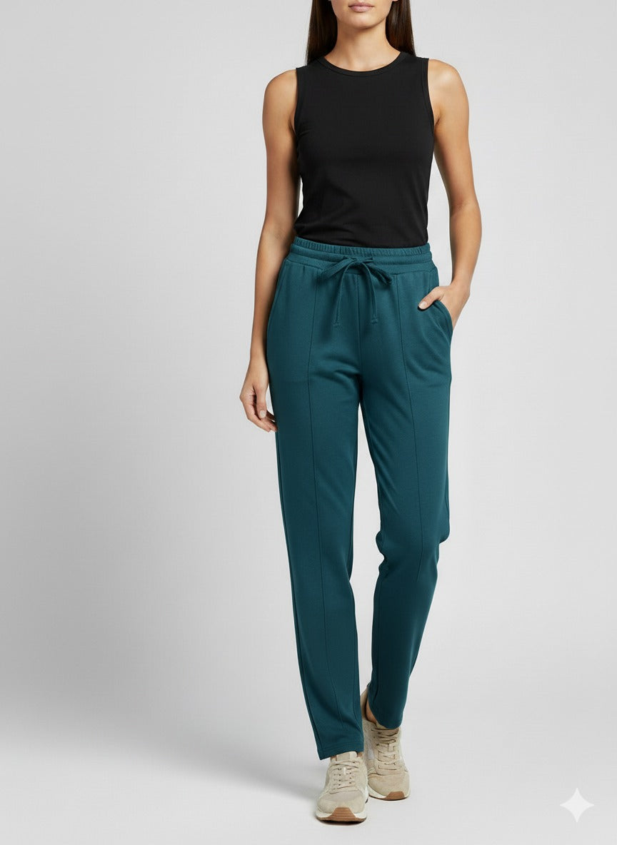 Bottle Green Parallel Pant with 2 Side Pockets