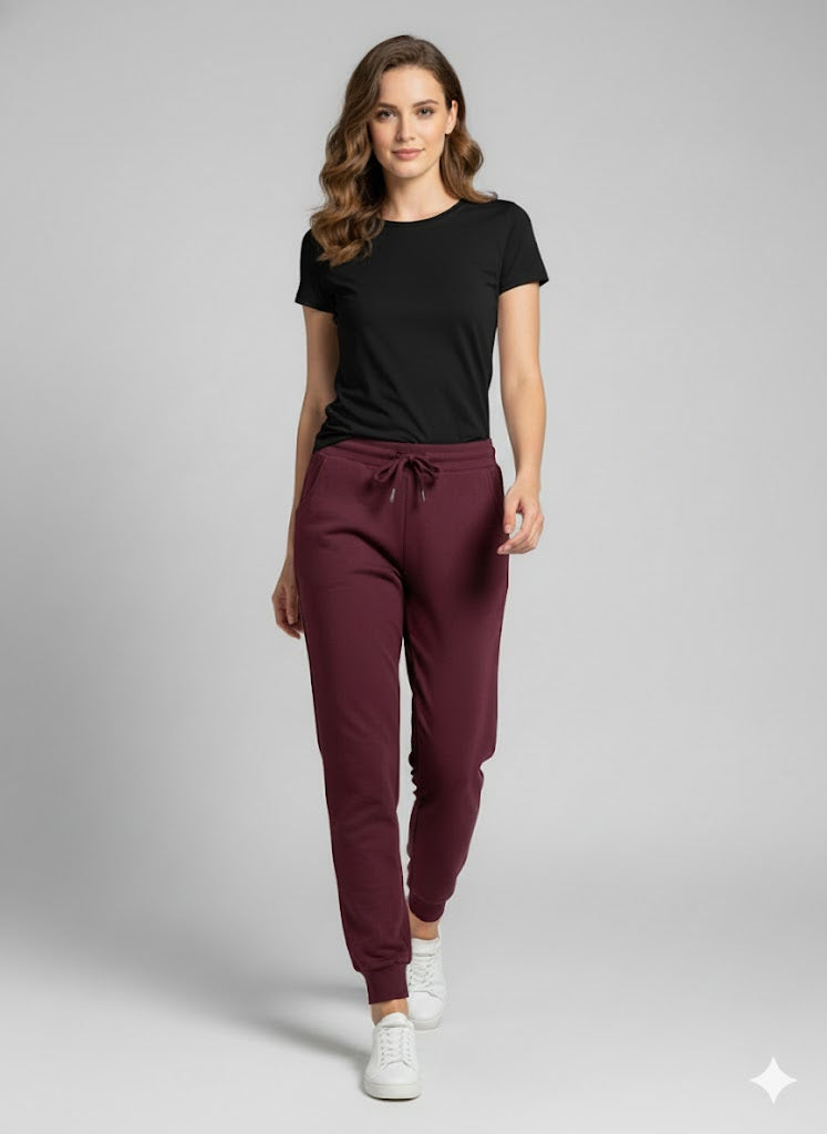 Maroon Parallel Pant with 2 Side Pockets