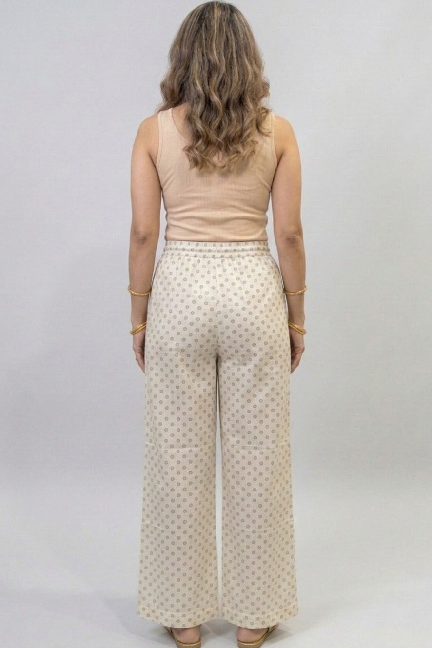 Ivory Micro Dot Printed Palazzo