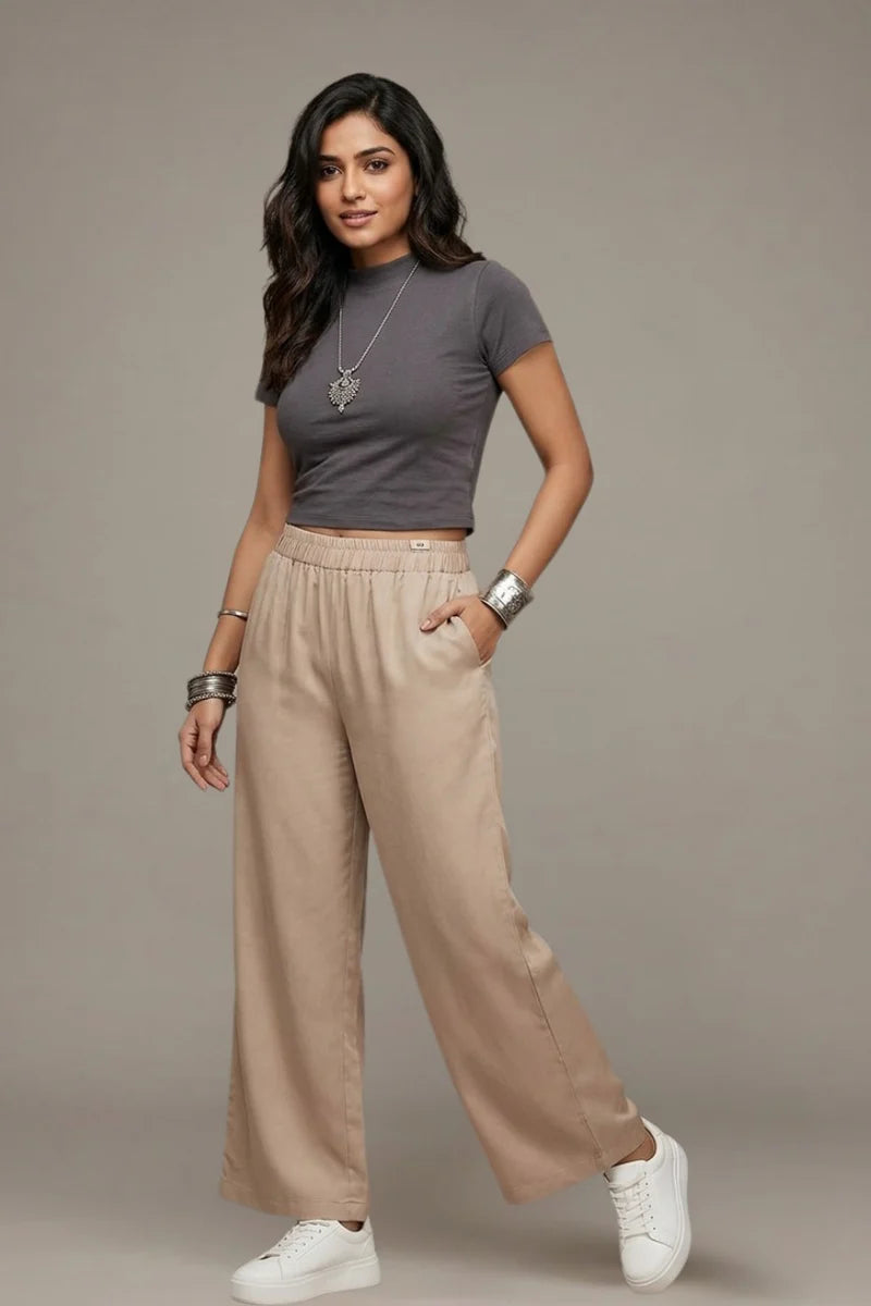 Fawn Muslin Palazzo