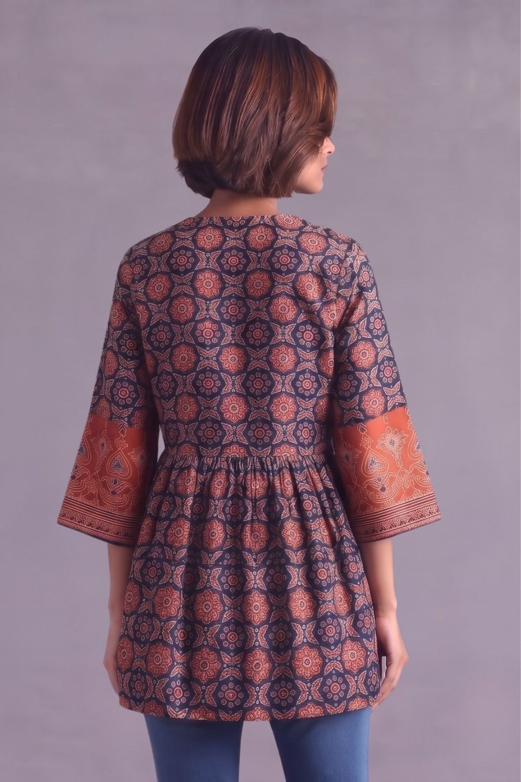 Boho print Cotton straight kurti