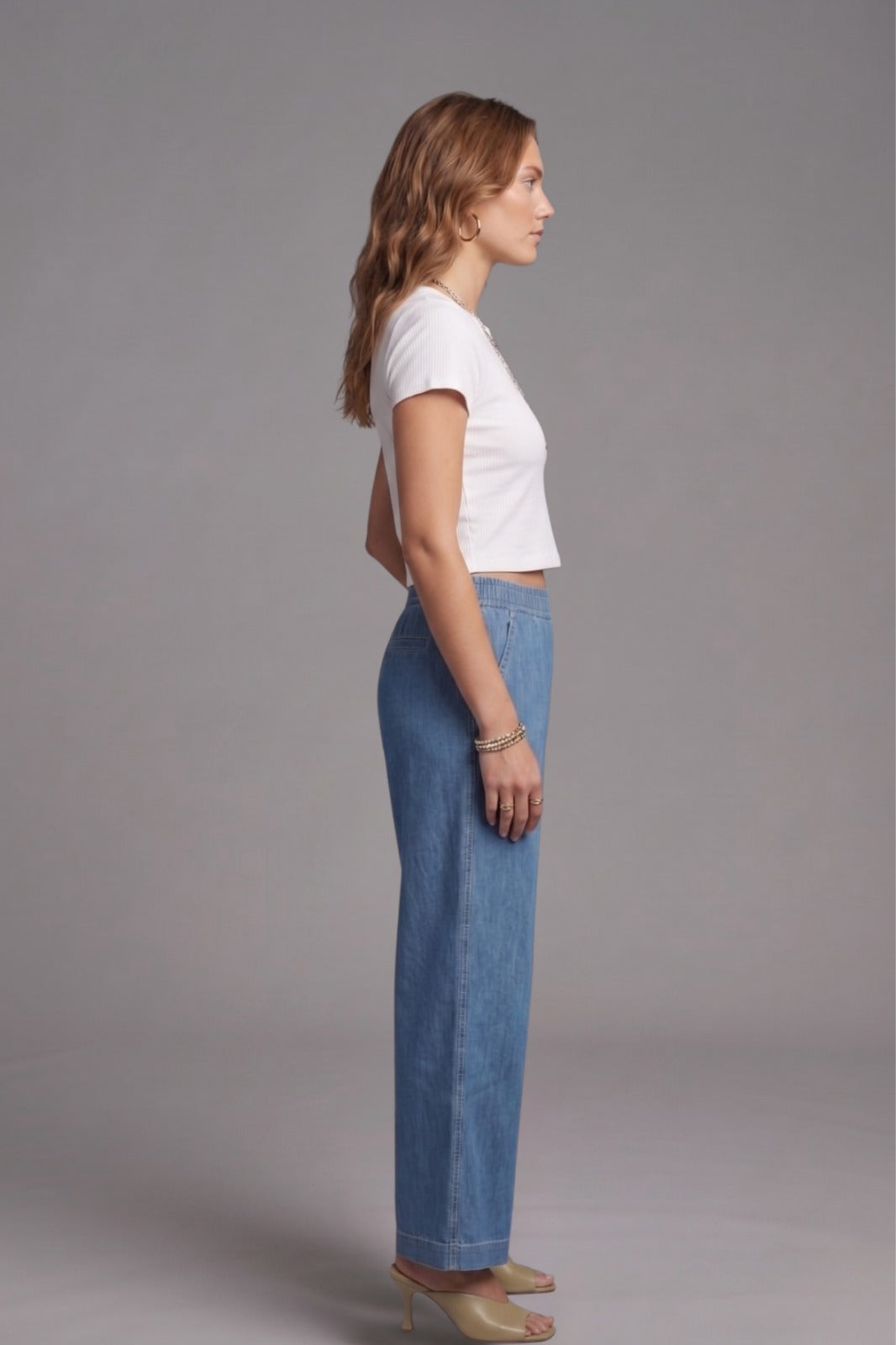 Stone Denim Palazzo