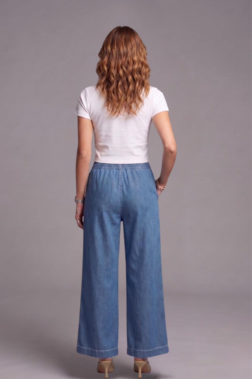 Stone Denim Palazzo