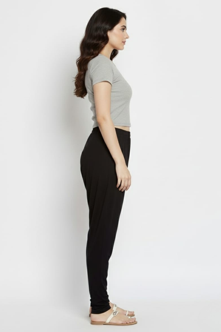 Black Plain Viscose Patiala