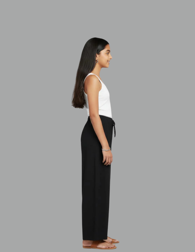 Kids Black Rayon Palazzo