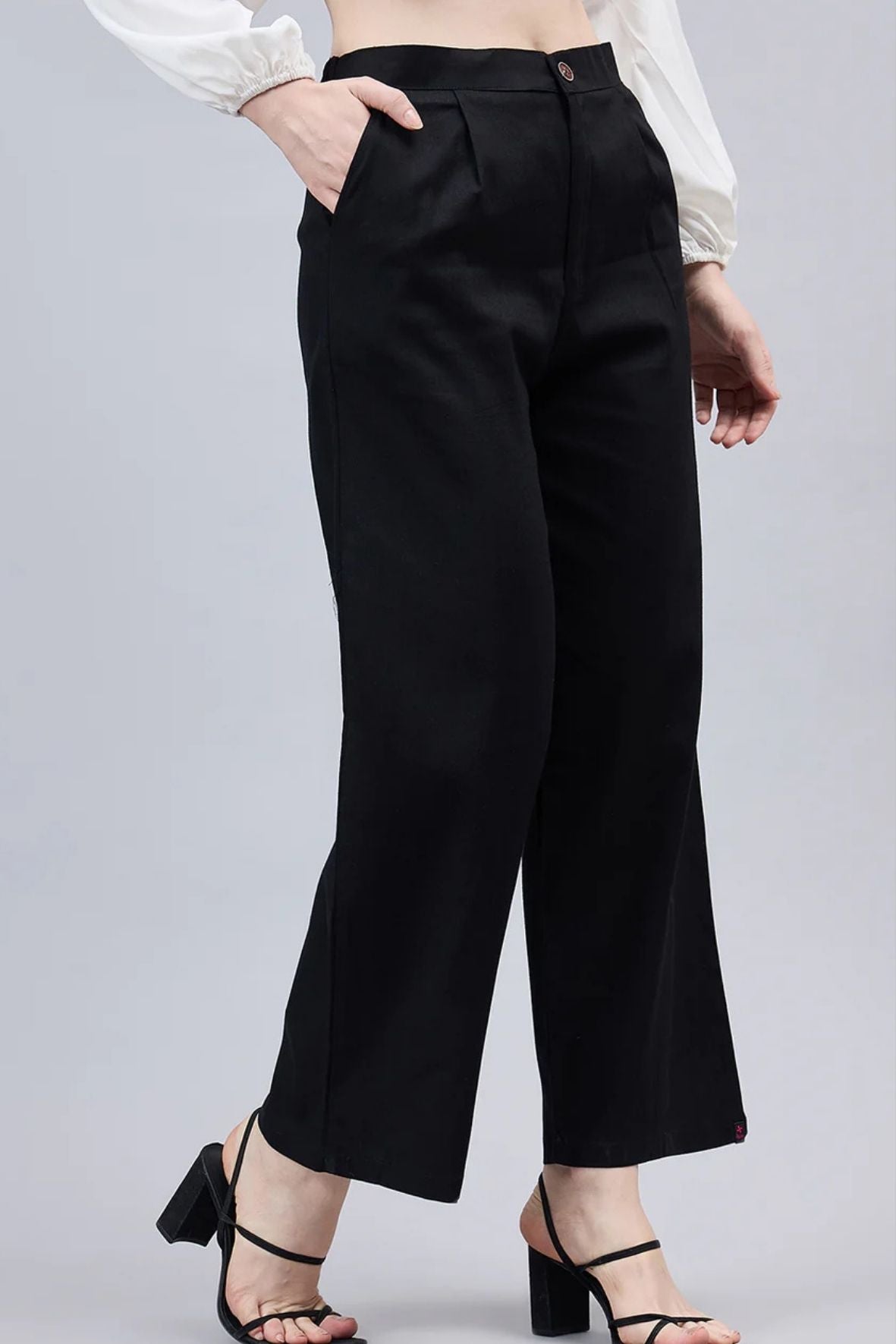 Black Bell Bottom Pants