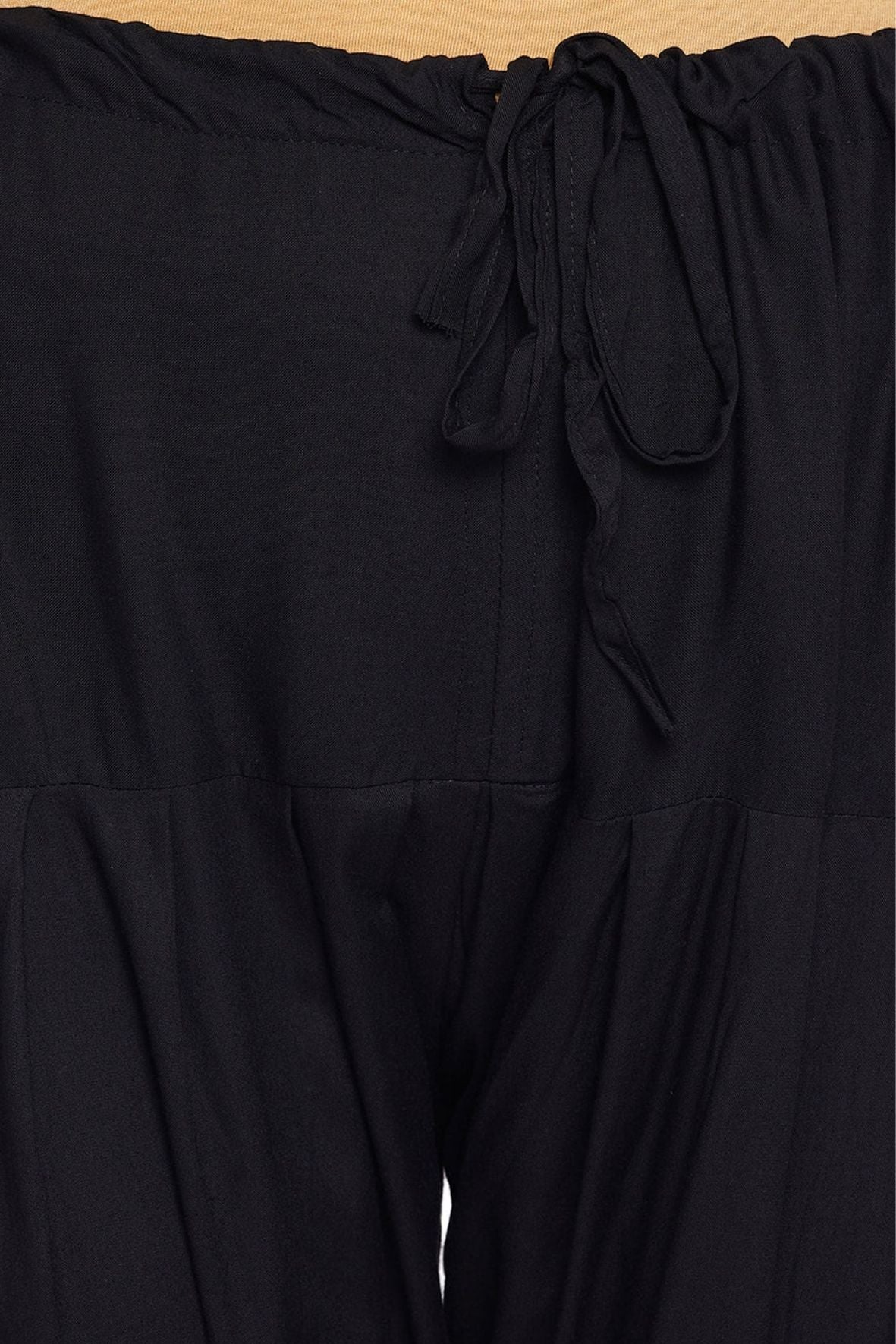 Black Rayon Plain Patiala(No Duppatta)