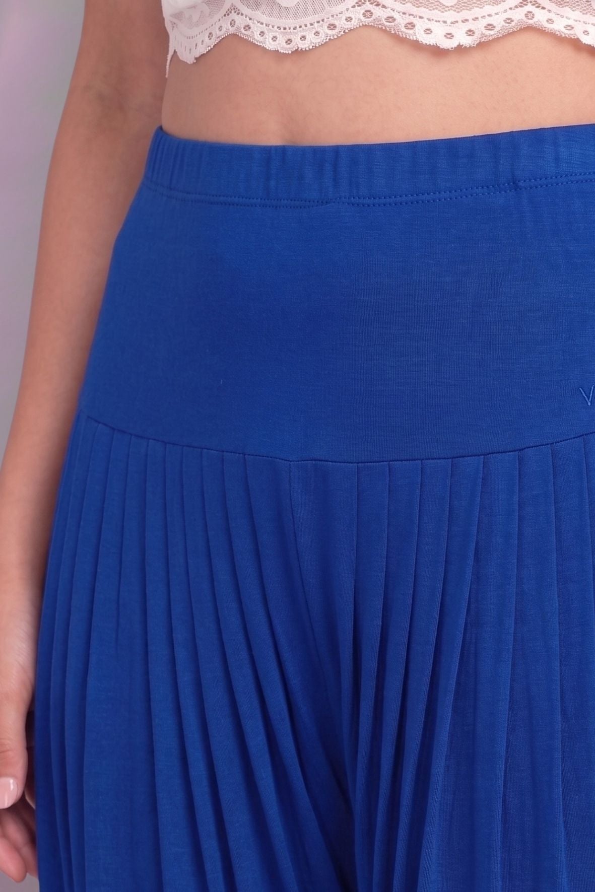 Royal Blue Viscose Plain Dhoti