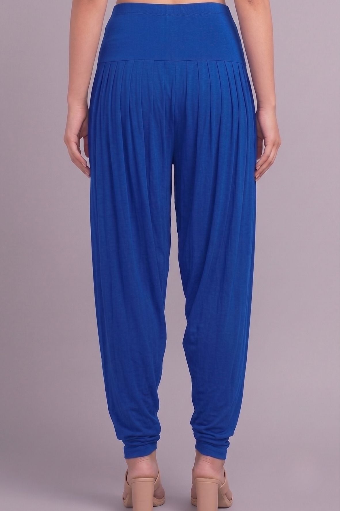 Royal Blue Viscose Plain Dhoti