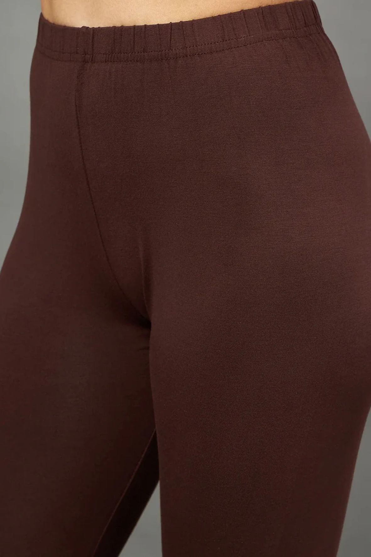 Brown Viscose Ankle Legging