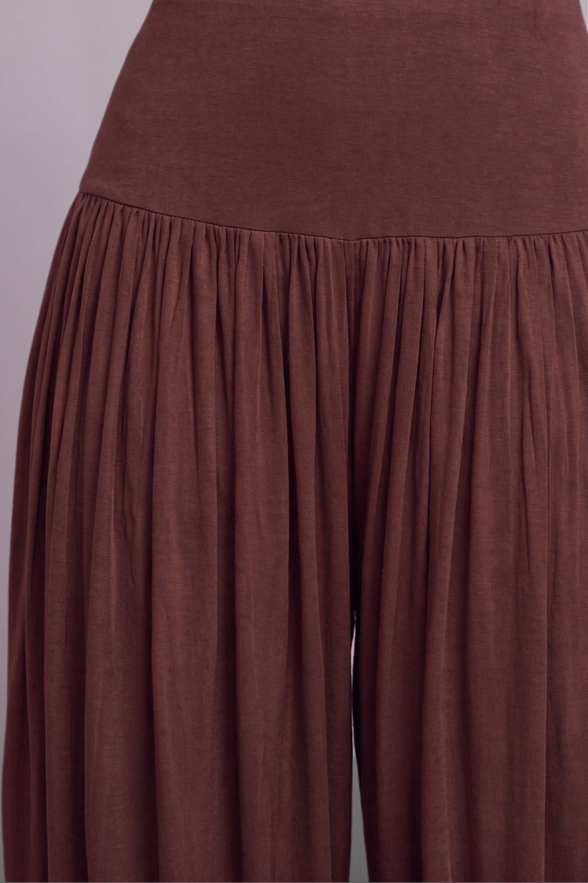 Brown Viscose Plain Dhoti