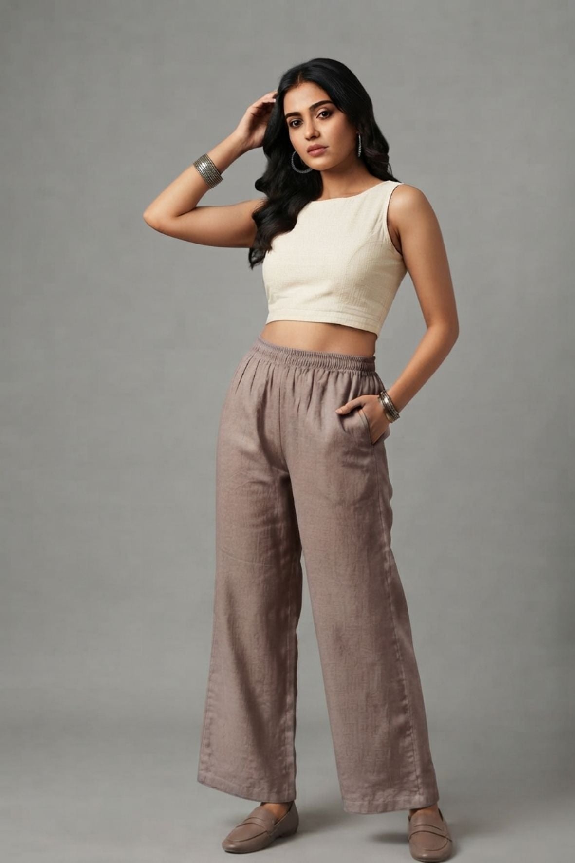 Orange Muslin Palazzo