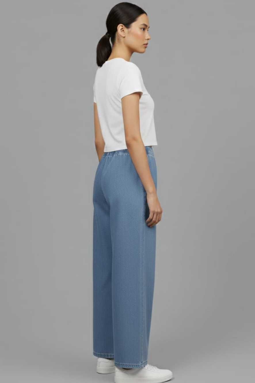 Light Blue Denim Palazzo