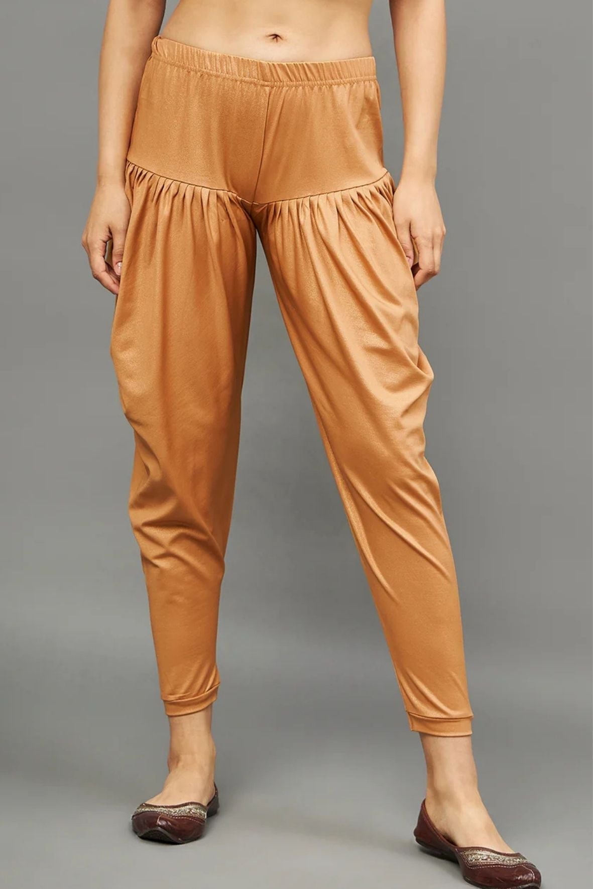 Gold Shimmer Dhoti Pants