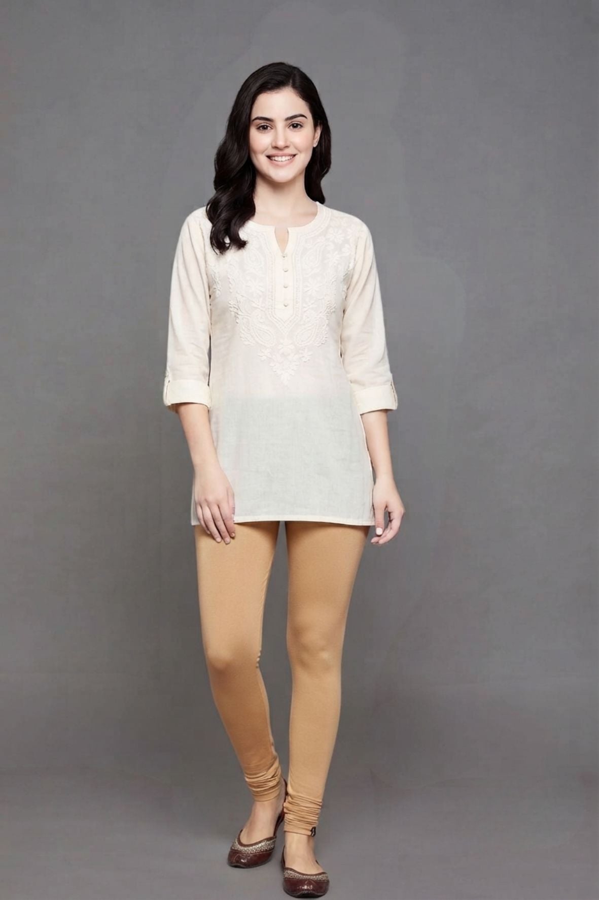 Gold Viscose Ankle Legging