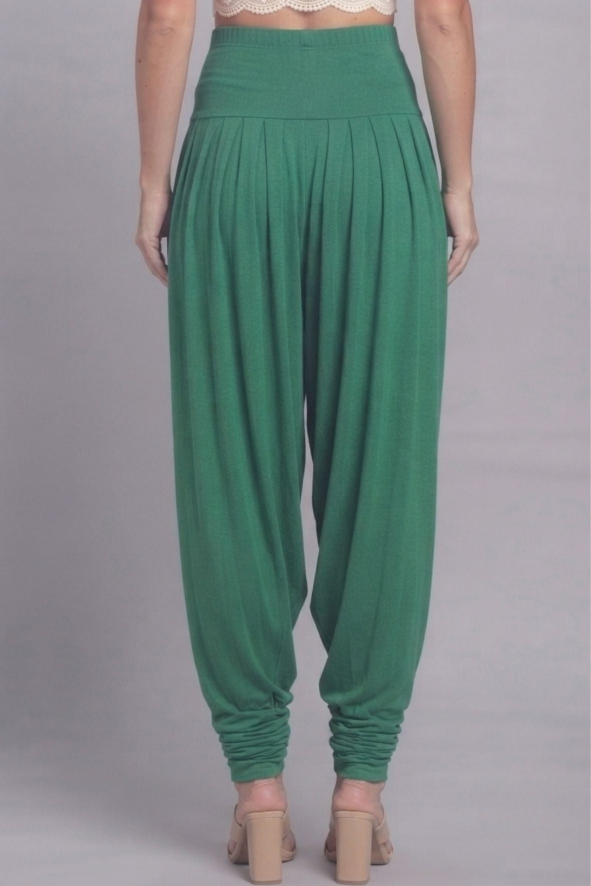 Green Viscose Plain Dhoti