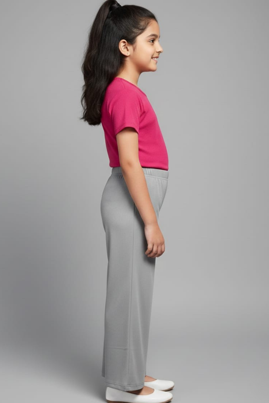 Kids Grey Stretchable Imported Palazzo