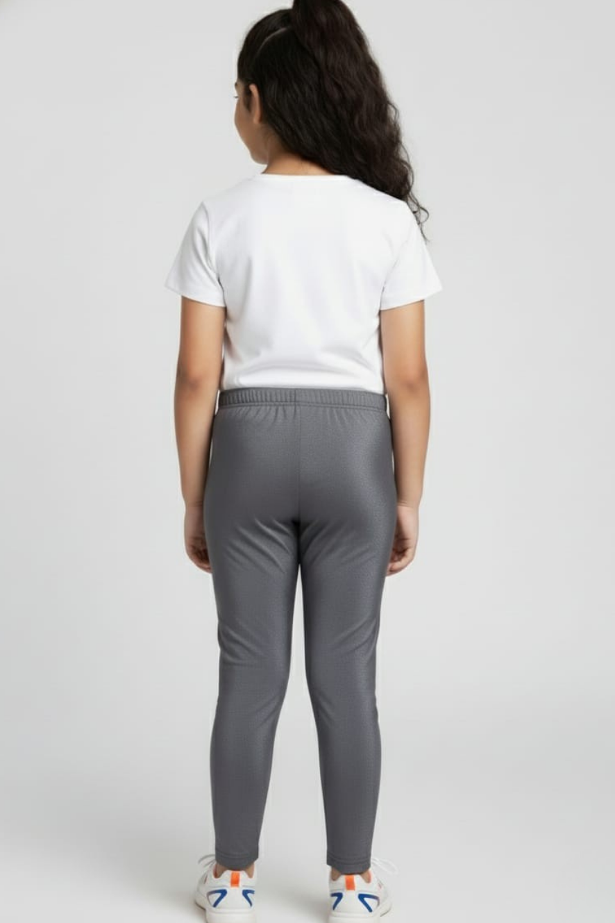 Grey Metallic Leggings