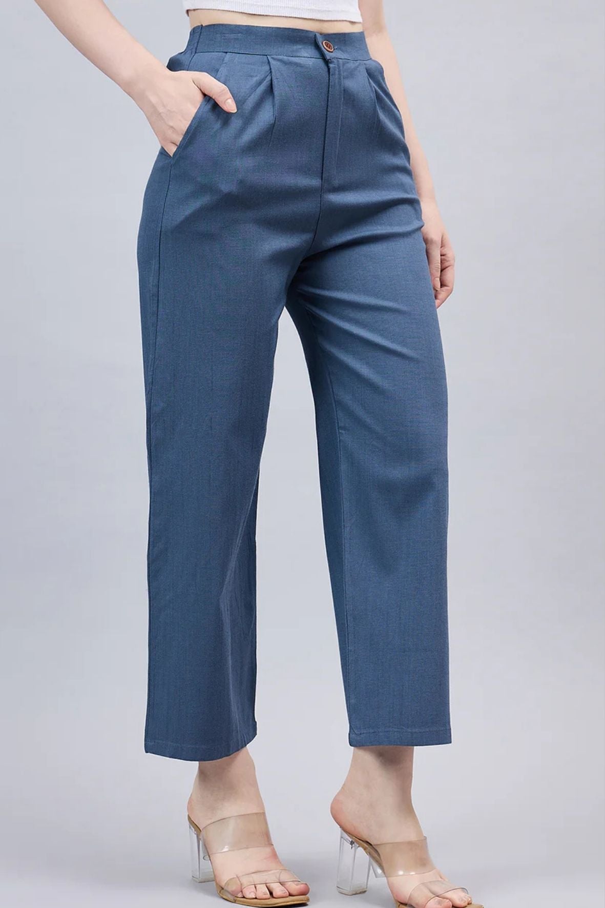 Dark Grey Bell Bottom Pants