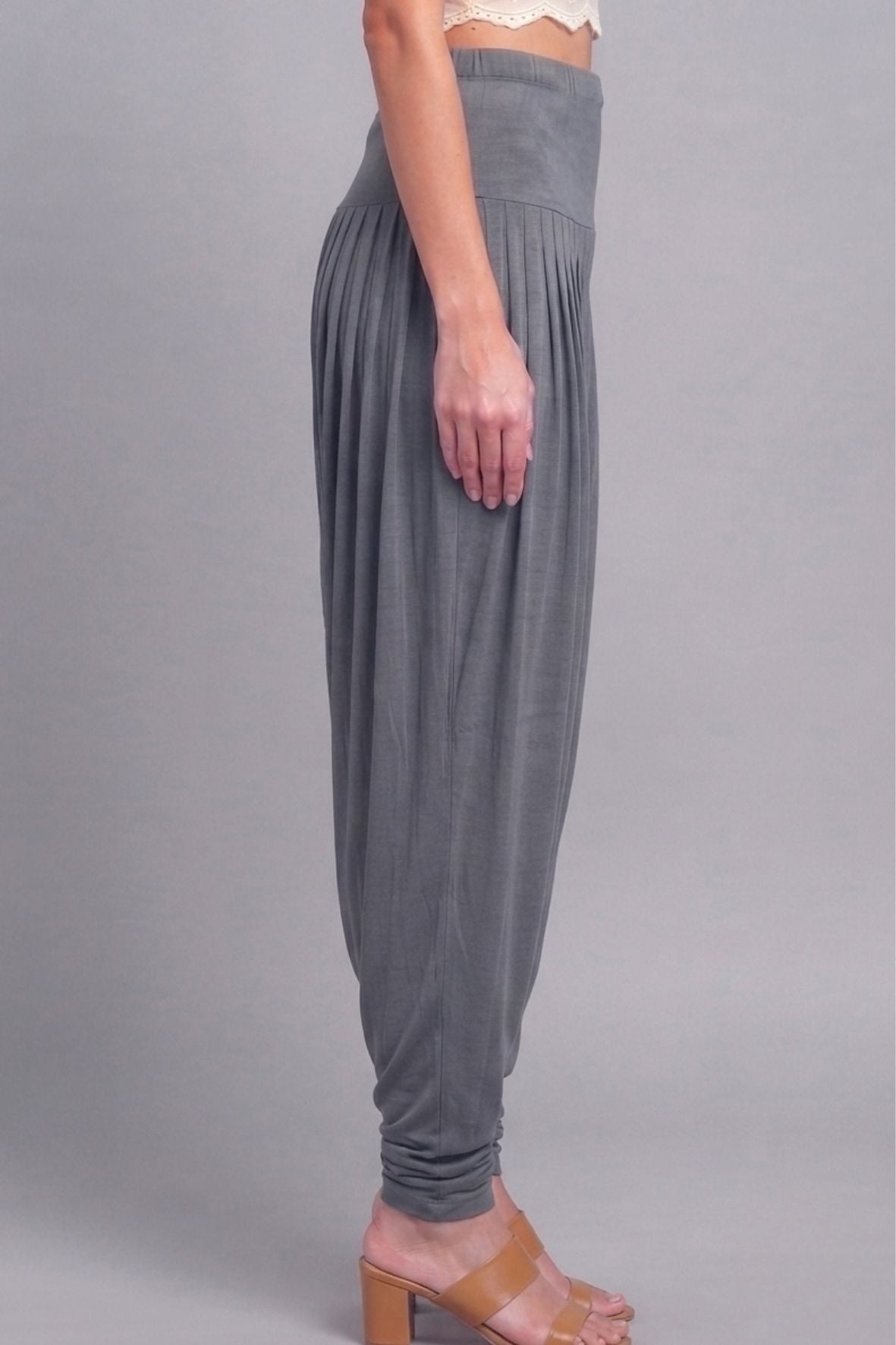 Grey Viscose Plain Dhoti