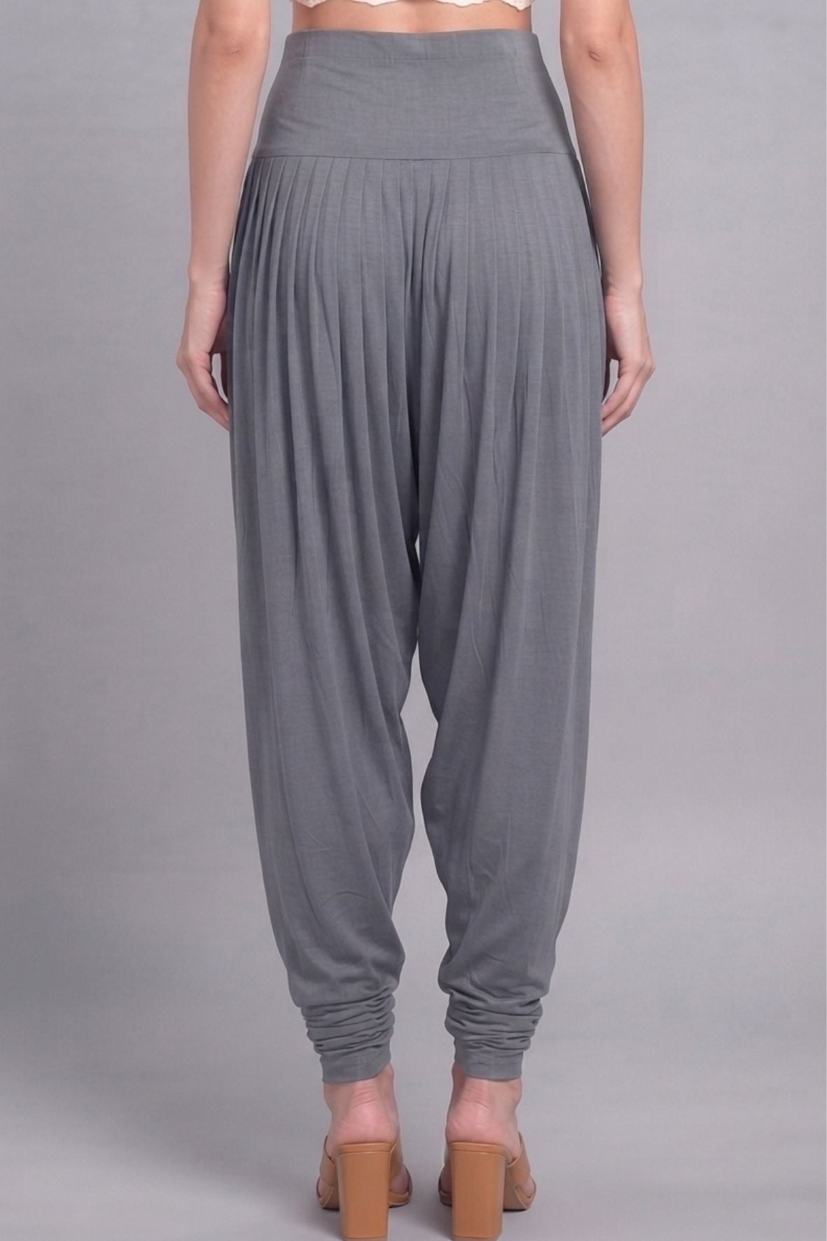 Grey Viscose Plain Dhoti