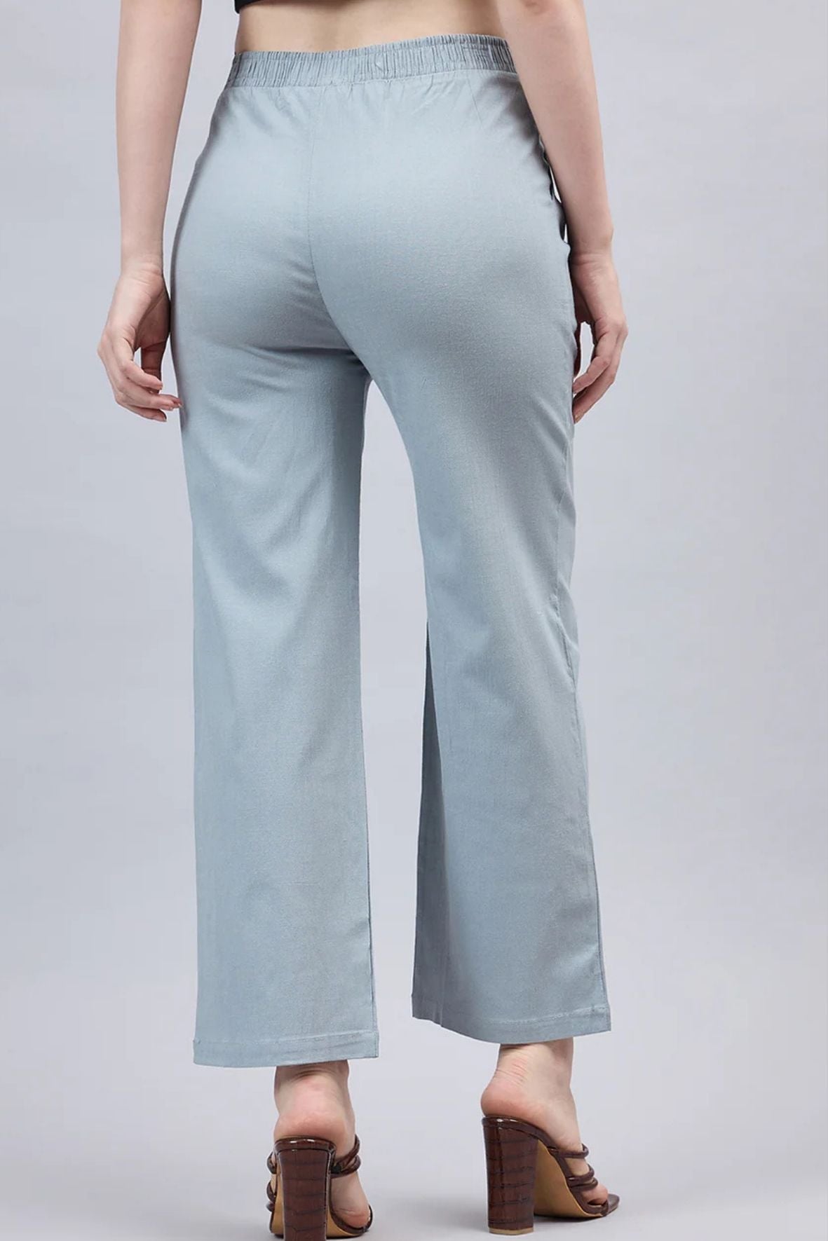 Light Grey Bell Bottom Pants