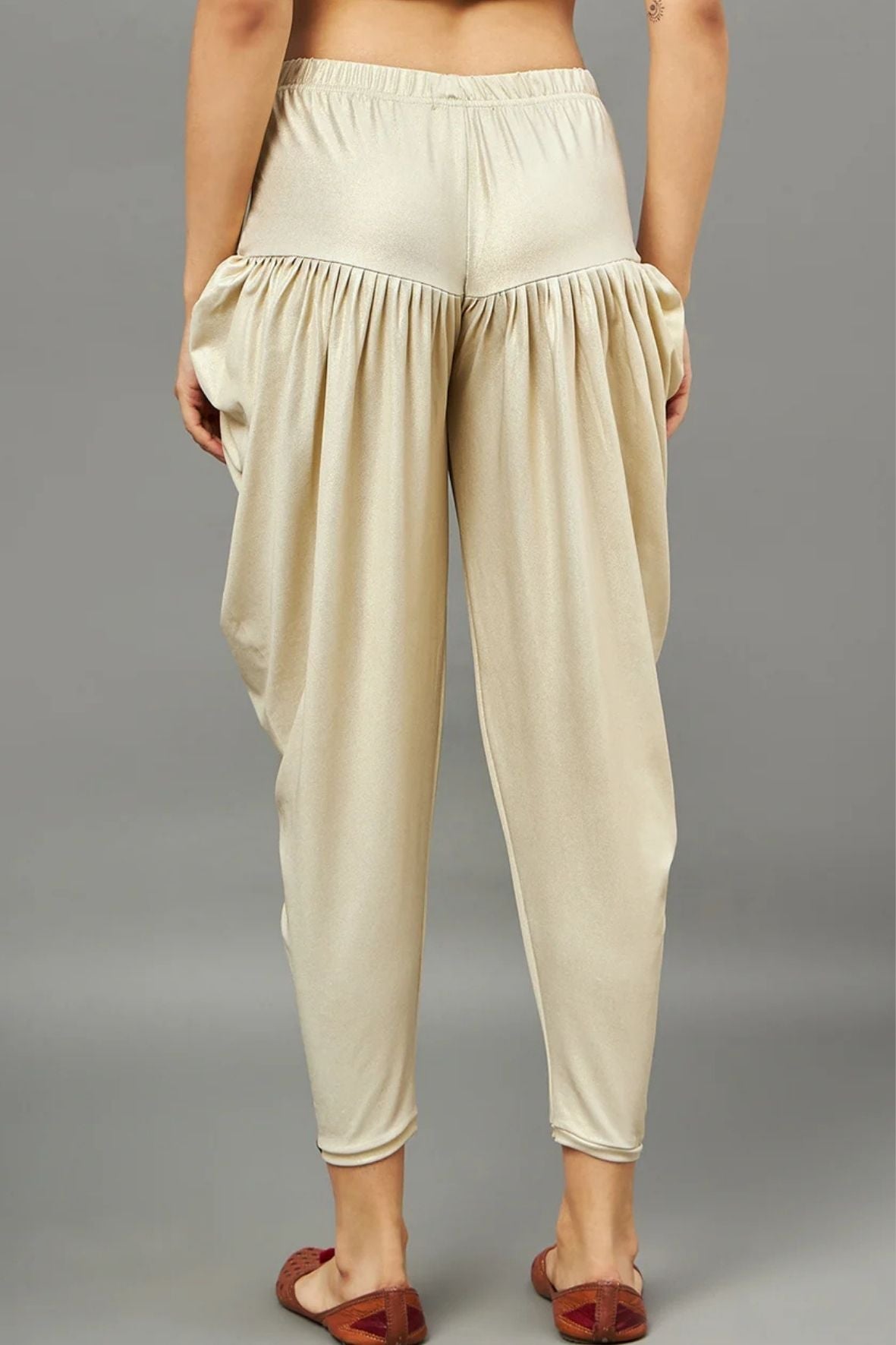 Light Gold Shimmer Dhoti Pants