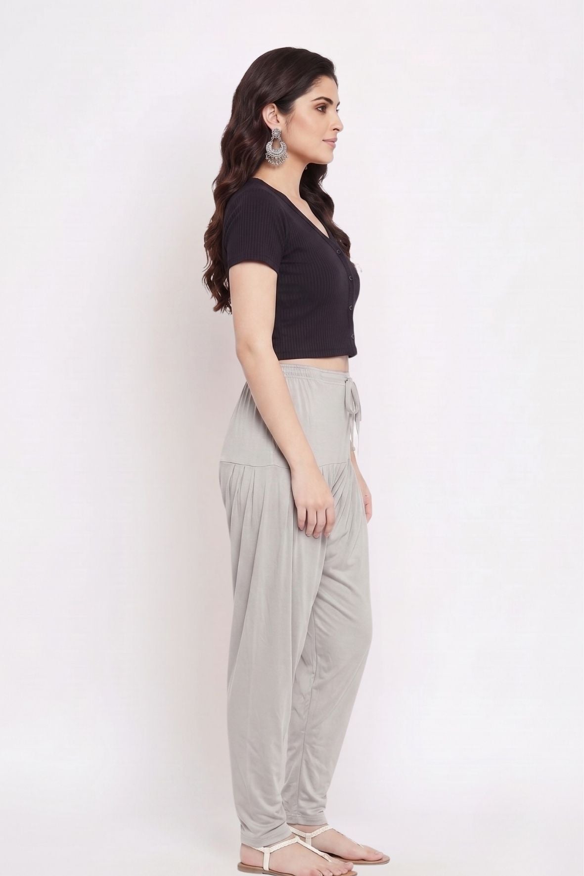 Grey Plain Viscose Patiala
