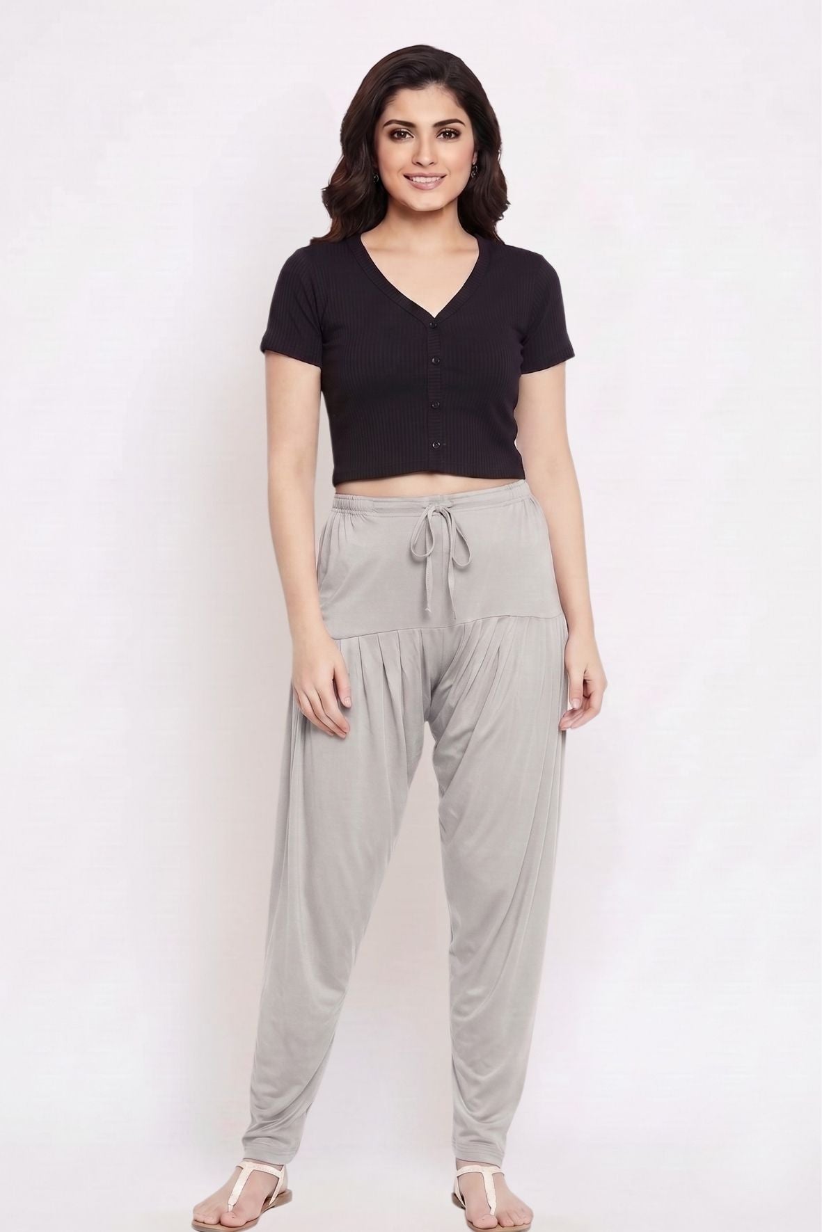 Grey Plain Viscose Patiala
