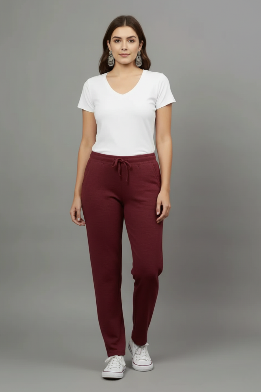 Maroon joggers for women – The Pajama Factory