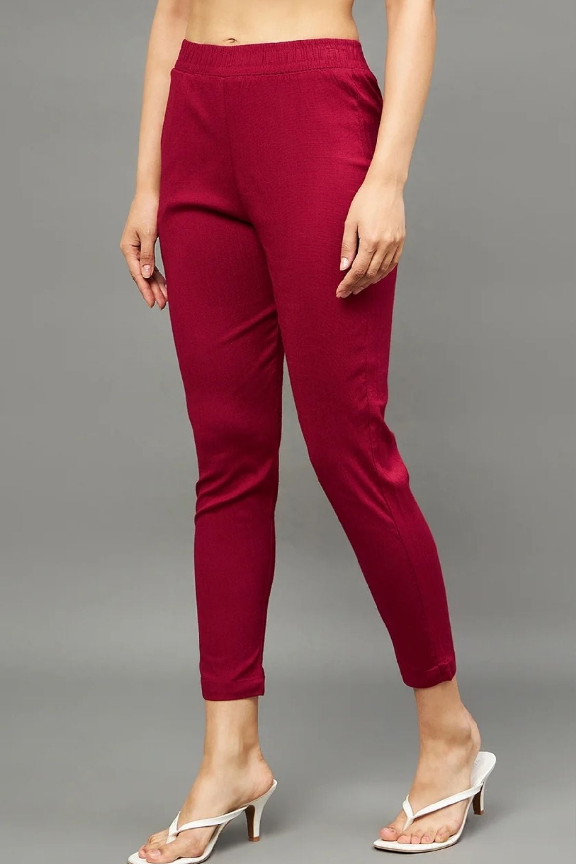 Maroon Colour Straight Pant