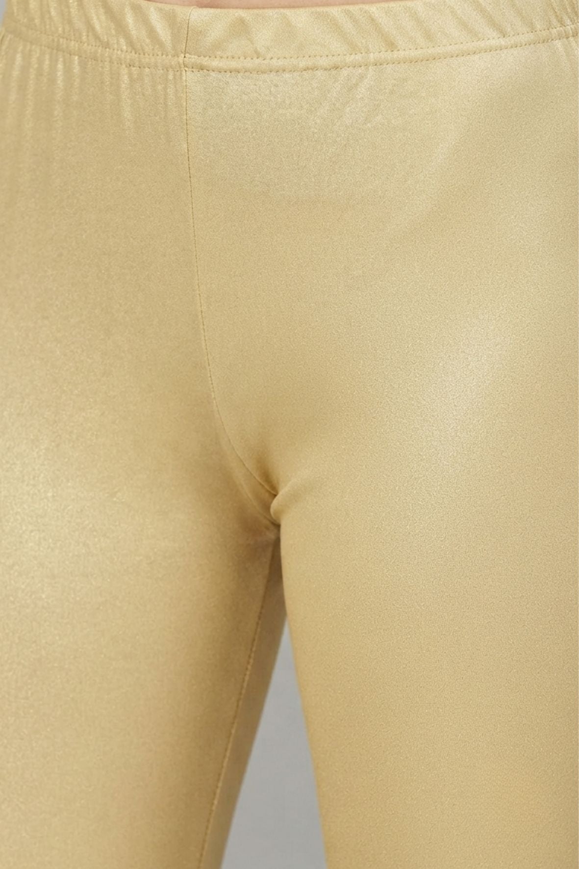 Medium Gold Shimmer Leggings - Ankle Length