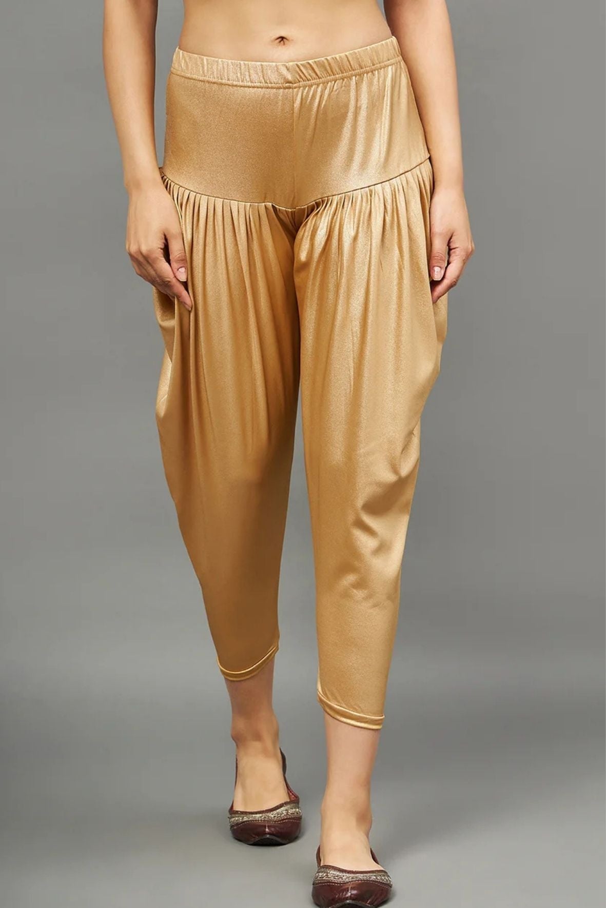 Medium Gold Shimmer Dhoti Pants