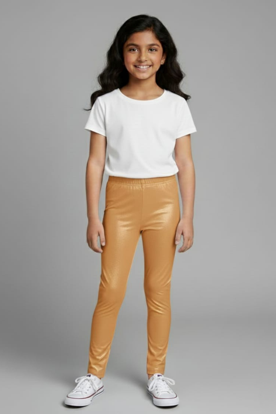 Medium Gold Shimmer Leggings