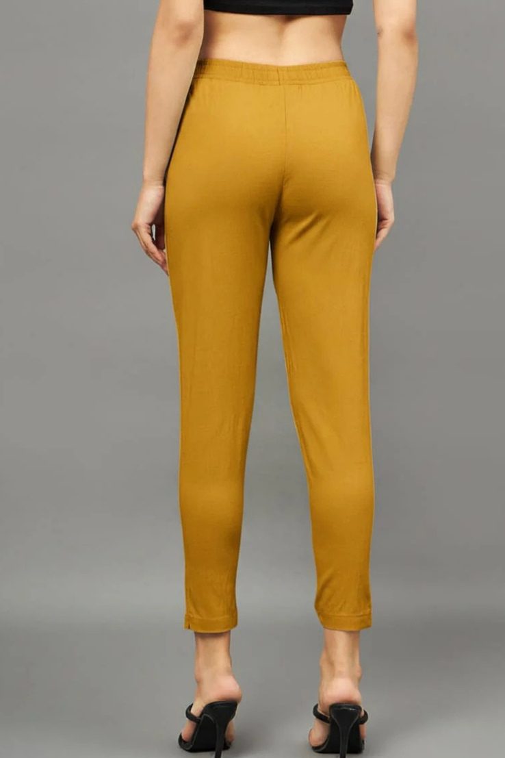 Mustard Colour Straight Pant