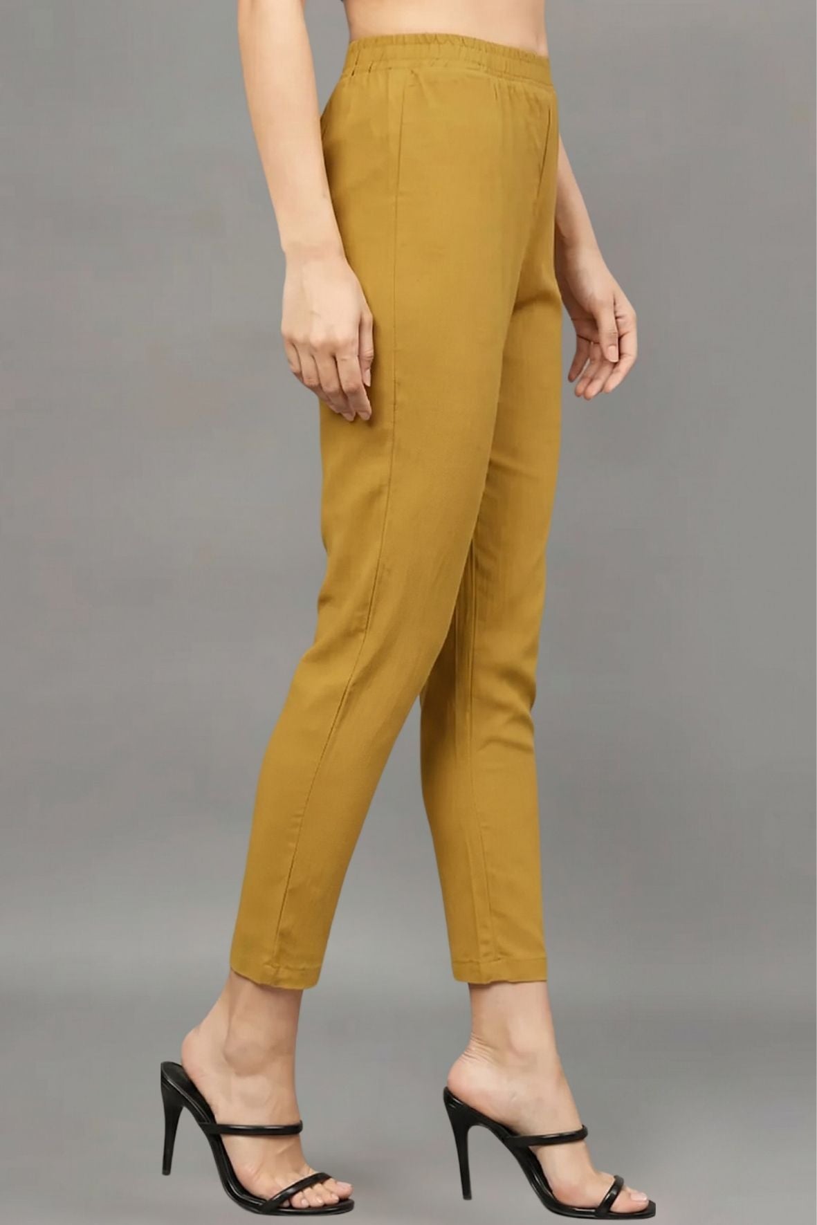 Mustard Colour Straight Pant