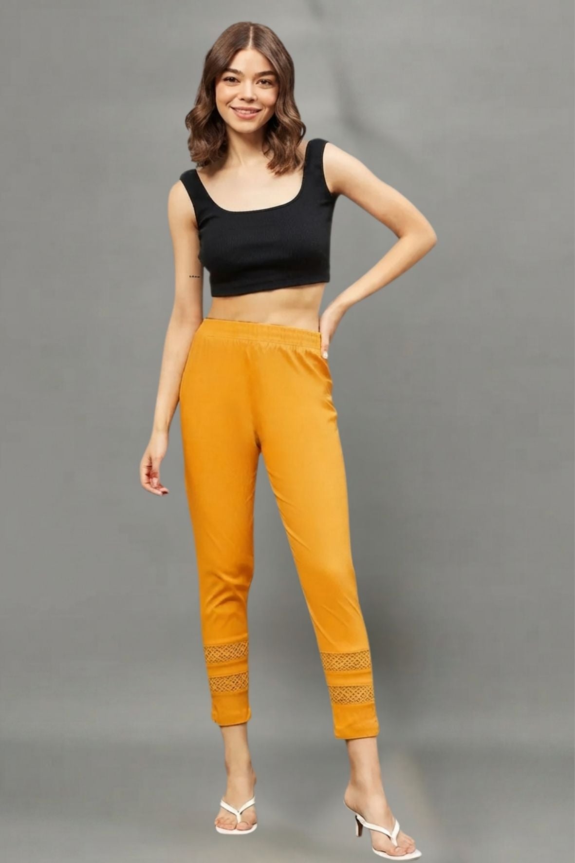 Mustard Double Lace Pants