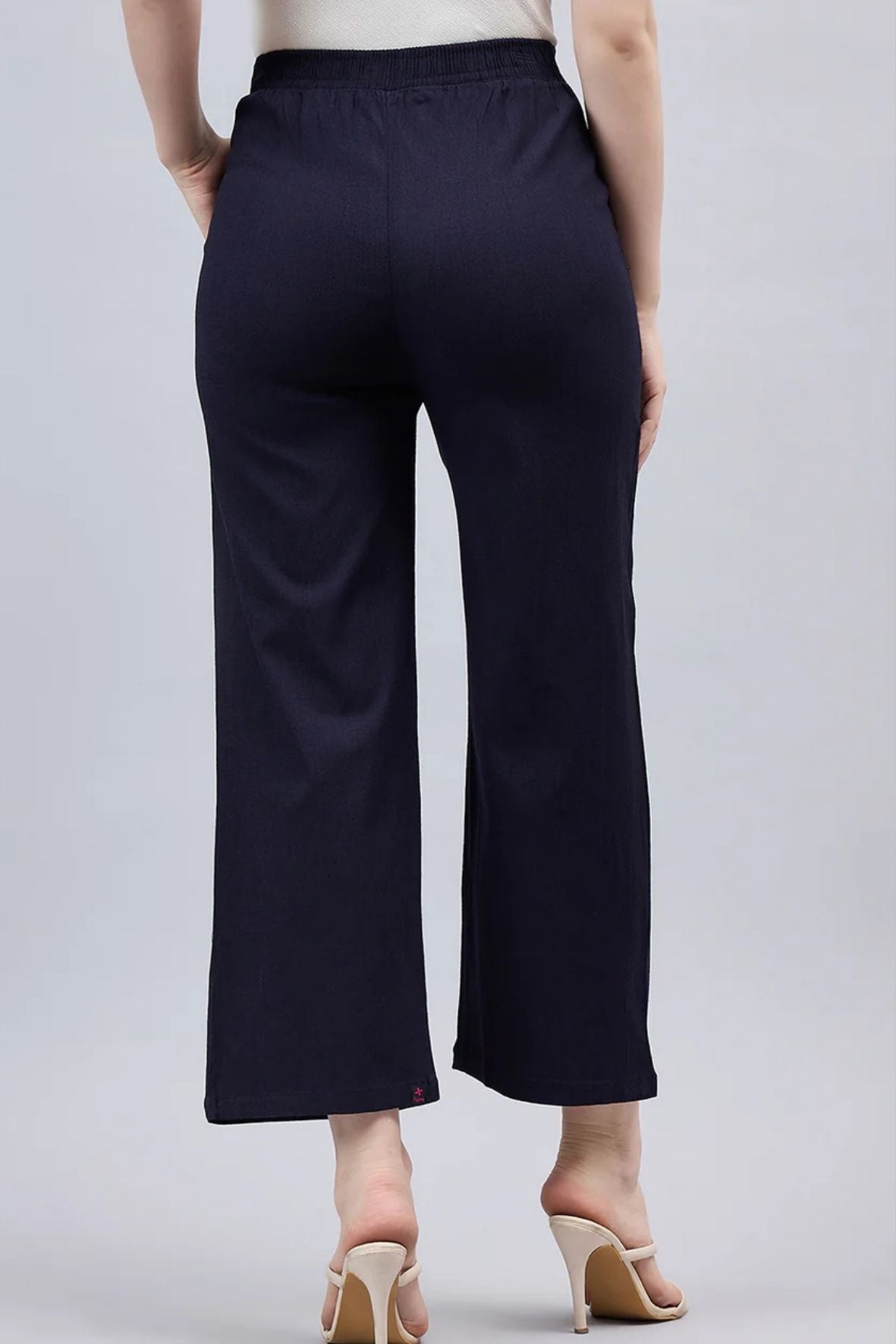 Navy Blue Bell Bottom Pants