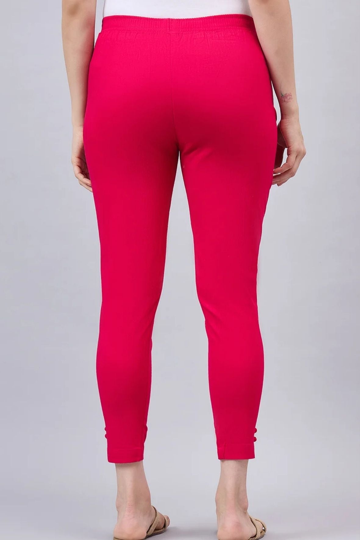 Pink Regular Fit Potli Pants