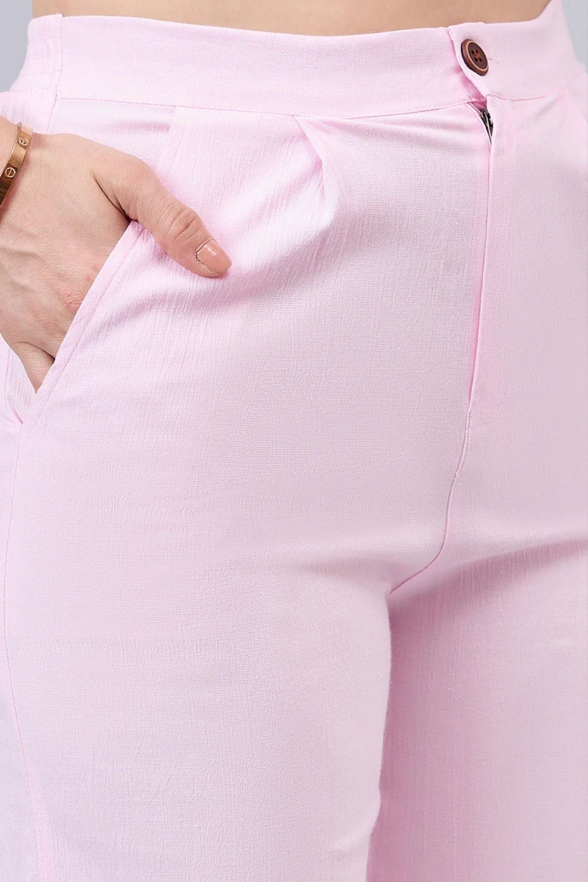 Baby Pink Bell Bottom Pants